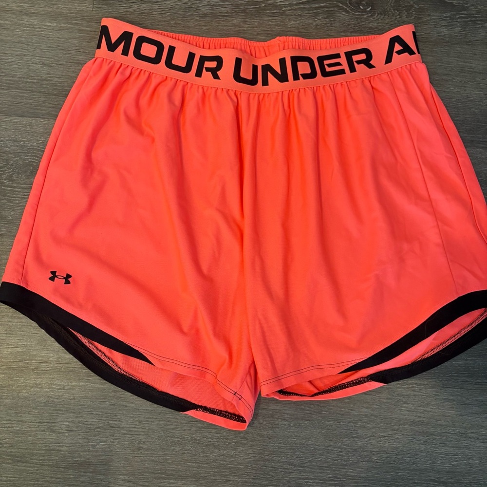 Under Armour Orange Athletic Shorts Lightweight Design